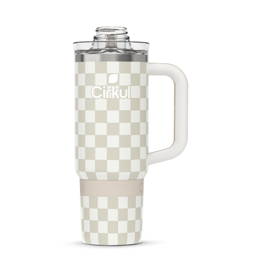 Limited Edition: 30oz. Taupe Tartan Travel StrawSip™ Tumbler 5MBV